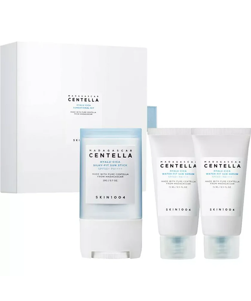 SKIN 1004 - Kit 3 PCS Hyalu protector solar y serums