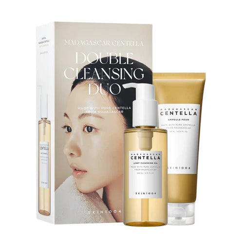 Skin1004- Kit Doble Limpieza Centella Madagascar: Aceite limpiador + Espuma Limpiadora
