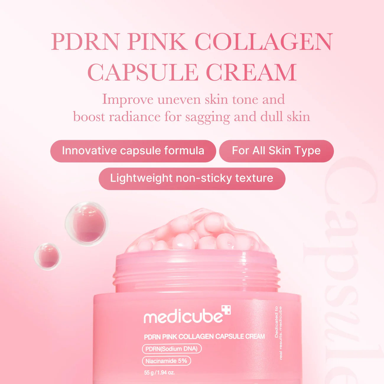 MEDICUBE - PDRN Pink Collagen Capsule Cream
